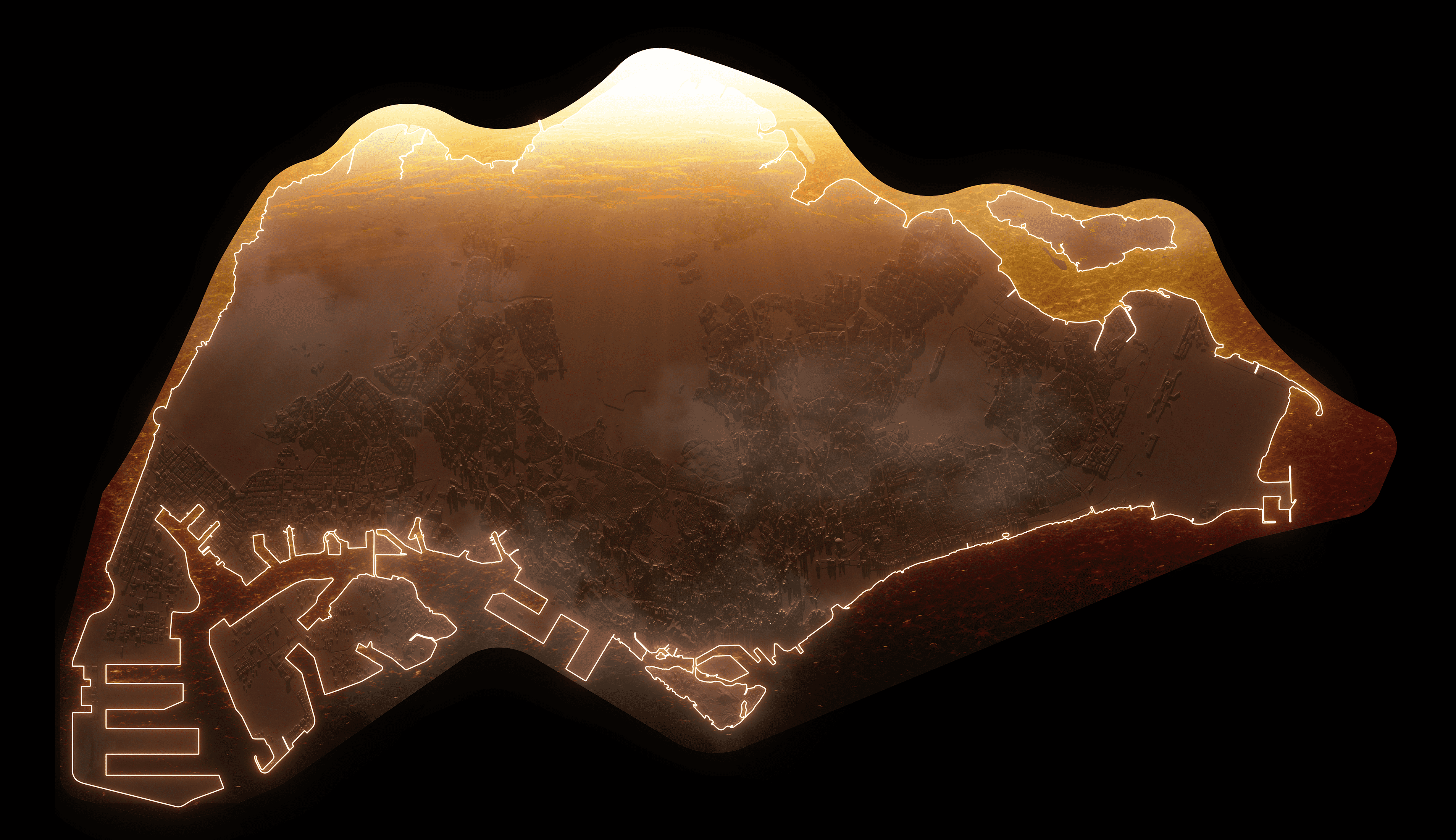 Projection Mapped City Model